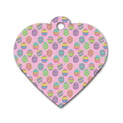 Egg Easter Eggs Pastel Digital Art Dog Tag Heart (two Sides) by Semog4