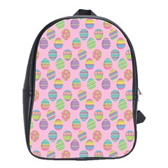 Egg Easter Eggs Pastel Digital Art School Bag (large) by Semog4