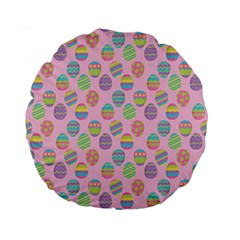 Egg Easter Eggs Pastel Digital Art Standard 15  Premium Round Cushions by Semog4