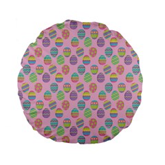 Egg Easter Eggs Pastel Digital Art Standard 15  Premium Flano Round Cushions by Semog4