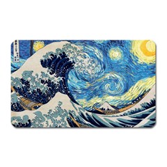 Starry Night Hokusai Vincent Van Gogh The Great Wave Off Kanagawa Magnet (rectangular) by Semog4