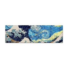 Starry Night Hokusai Vincent Van Gogh The Great Wave Off Kanagawa Sticker Bumper (10 Pack) by Semog4