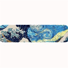 Starry Night Hokusai Vincent Van Gogh The Great Wave Off Kanagawa Large Bar Mat by Semog4