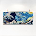 Starry Night Hokusai Vincent Van Gogh The Great Wave Off Kanagawa Hand Towel Front