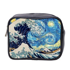 Starry Night Hokusai Vincent Van Gogh The Great Wave Off Kanagawa Mini Toiletries Bag (two Sides) by Semog4