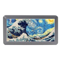 Starry Night Hokusai Vincent Van Gogh The Great Wave Off Kanagawa Memory Card Reader (mini) by Semog4