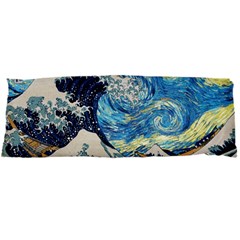 Starry Night Hokusai Vincent Van Gogh The Great Wave Off Kanagawa Body Pillow Case Dakimakura (two Sides) by Semog4