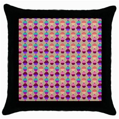 Pattern 208 Throw Pillow Case (black) by GardenOfOphir