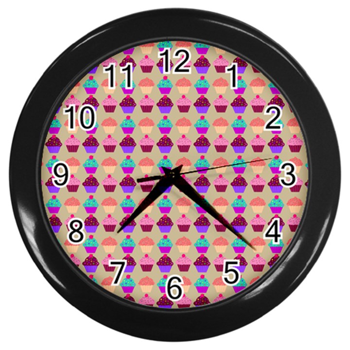 Pattern 208 Wall Clock (Black)