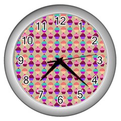 Pattern 208 Wall Clock (silver) by GardenOfOphir