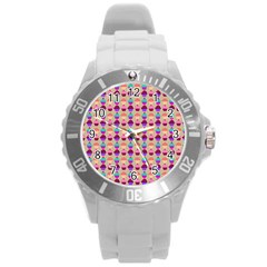 Pattern 208 Round Plastic Sport Watch (l) by GardenOfOphir