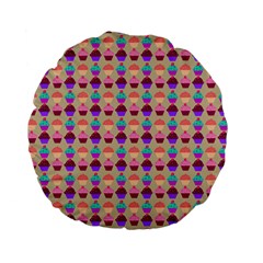 Pattern 208 Standard 15  Premium Flano Round Cushions by GardenOfOphir