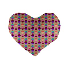 Pattern 208 Standard 16  Premium Flano Heart Shape Cushions by GardenOfOphir