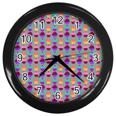 Pattern 209 Wall Clock (black) by GardenOfOphir