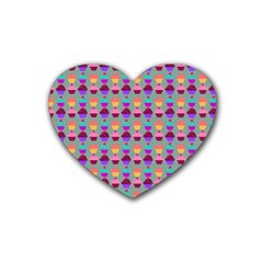 Pattern 209 Rubber Heart Coaster (4 Pack) by GardenOfOphir