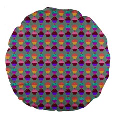 Pattern 209 Large 18  Premium Flano Round Cushions by GardenOfOphir