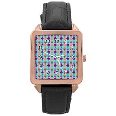 Pattern 210 Rose Gold Leather Watch  by GardenOfOphir