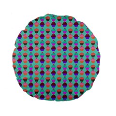 Pattern 210 Standard 15  Premium Flano Round Cushions by GardenOfOphir