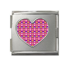 Pattern 211 Mega Link Heart Italian Charm (18mm) by GardenOfOphir