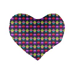 Pattern 212 Standard 16  Premium Heart Shape Cushions by GardenOfOphir