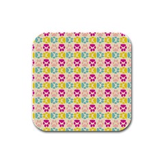 Pattern 214 Rubber Square Coaster (4 Pack) by GardenOfOphir