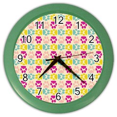 Pattern 214 Color Wall Clock by GardenOfOphir