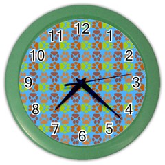 Pattern 213 Color Wall Clock by GardenOfOphir