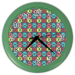 Pattern 217 Color Wall Clock by GardenOfOphir