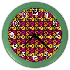 Pattern 218 Color Wall Clock by GardenOfOphir