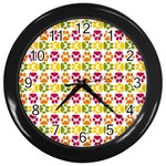 Pattern 219 Wall Clock (Black) Front