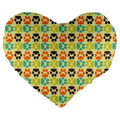 Pattern 220 Large 19  Premium Heart Shape Cushions by GardenOfOphir