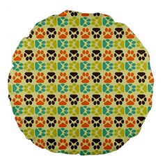 Pattern 220 Large 18  Premium Flano Round Cushions by GardenOfOphir