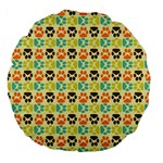 Pattern 220 Large 18  Premium Flano Round Cushions Front