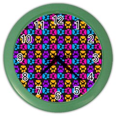 Pattern 221 Color Wall Clock by GardenOfOphir