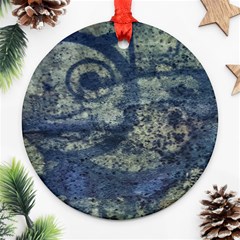 Elemental Beauty Abstract Print Round Ornament (two Sides) by dflcprintsclothing