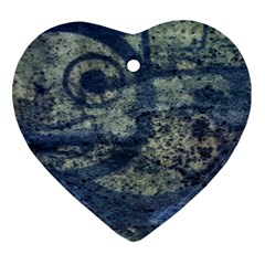 Elemental Beauty Abstract Print Heart Ornament (two Sides) by dflcprintsclothing