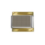 Pattern 228 Gold Trim Italian Charm (9mm) Front