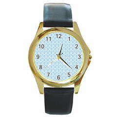 Pattern 238 Round Gold Metal Watch by GardenOfOphir