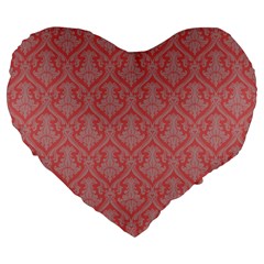 Pattern 241 Large 19  Premium Flano Heart Shape Cushions by GardenOfOphir