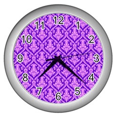 Pattern 245 Wall Clock (silver) by GardenOfOphir