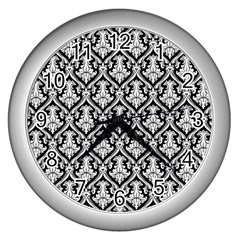 Pattern 246 Wall Clock (silver) by GardenOfOphir