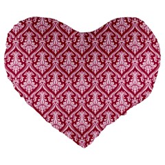 Pattern 248 Large 19  Premium Flano Heart Shape Cushions by GardenOfOphir