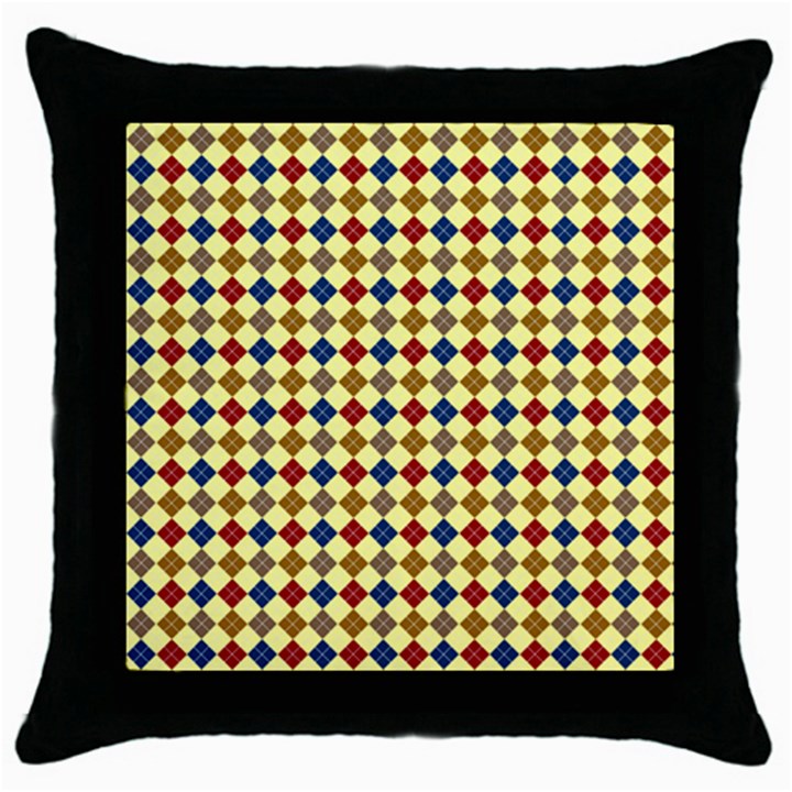 Pattern 249 Throw Pillow Case (Black)