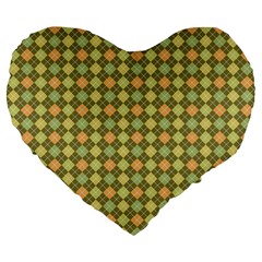 Pattern 251 Large 19  Premium Flano Heart Shape Cushions by GardenOfOphir