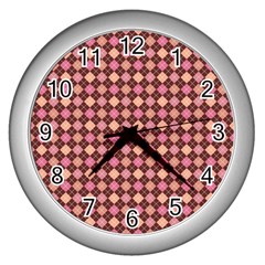 Pattern 252 Wall Clock (silver) by GardenOfOphir