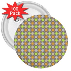 Pattern 253 3  Buttons (100 Pack)  by GardenOfOphir