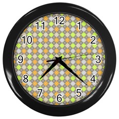 Pattern 253 Wall Clock (black) by GardenOfOphir