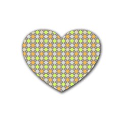 Pattern 253 Rubber Heart Coaster (4 Pack) by GardenOfOphir