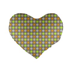 Pattern 253 Standard 16  Premium Flano Heart Shape Cushions by GardenOfOphir