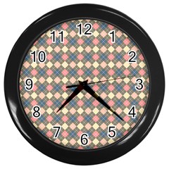 Pattern 258 Wall Clock (black) by GardenOfOphir